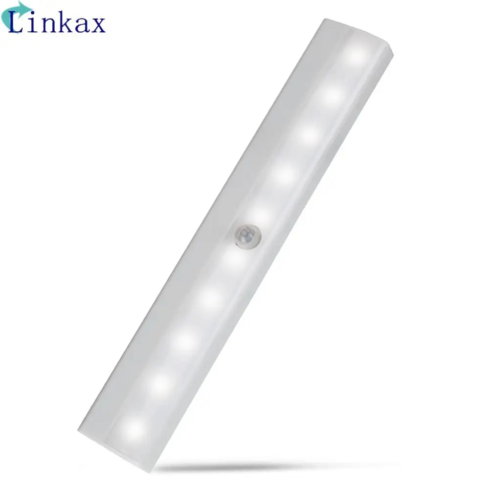 Linkax 10 LED Wireless PIR Motion Sensor Light Intelligent Infrared Induction Lamp Night Lights for Cabinet Closet Use 4*AAA
Linkax 10 LED Wireless PIR Motion Sensor Light Intelligent Infrared Induction Lamp Night Lights for Cabinet Closet Use 4*AAA