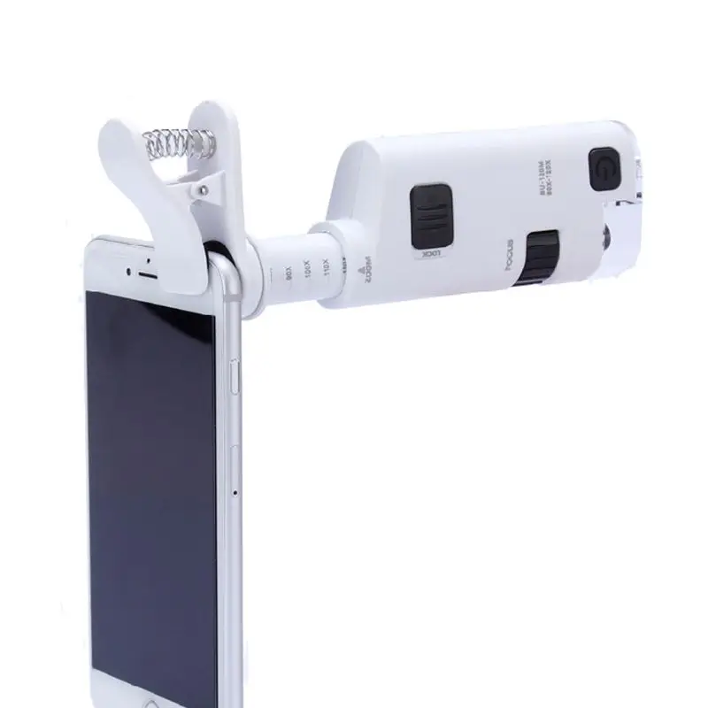OOTDTY 80-120X Digital Clip Type Cellphone Microscope With LED Lamp for Jewelry Stamp
OOTDTY 80-120X Digital Clip Type Cellphone Microscope With LED Lamp for Jewelry Stamp