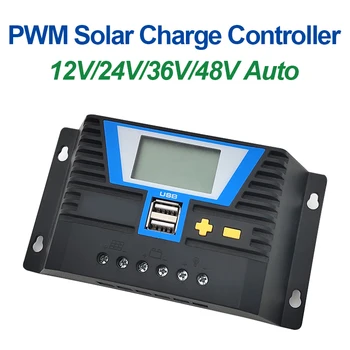 PWM Solar Controller 20A Solar Charger Controller Panel 24V USB Output 5V/2A ×2 Auto Backlight LiFePO4 lithium Battery
PWM Solar Controller 20A Solar Charger Controller Panel 24V USB Output 5V/2A ×2 Auto Backlight LiFePO4 lithium Battery