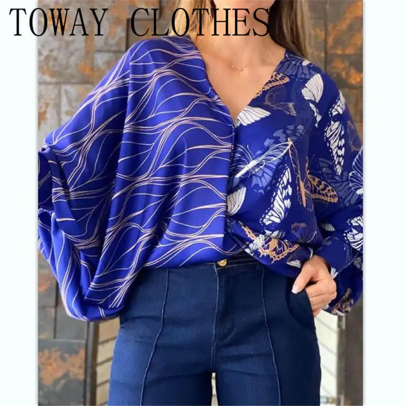 V-Neck Butterfly Print Colorblock Batwing Sleeve Top Chic Shirt Blouses For Women 2023
V-Neck Butterfly Print Colorblock Batwing Sleeve Top Chic Shirt Blouses For Women 2023
