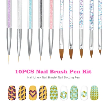 10 Pcs Nail Art Brushes Kit Dual-end Nail Liner Pen Nail Dotting Pen Nail Tips Builder Acrylic Nail Art Pen Manicure DIY Tools
10 Pcs Nail Art Brushes Kit Dual-end Nail Liner Pen Nail Dotting Pen Nail Tips Builder Acrylic Nail Art Pen Manicure DIY Tools