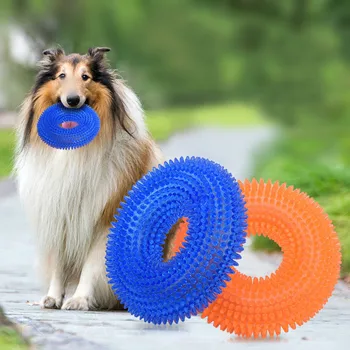Funny Pet Dog Toy Bite Resistant Sound Toy Ball for Large Dogs Training Chew Molar Clean Teeth Thorn Circle Ring Small Dog Toys 
Funny Pet Dog Toy Bite Resistant Sound Toy Ball for Large Dogs Training Chew Molar Clean Teeth Thorn Circle Ring Small Dog Toys