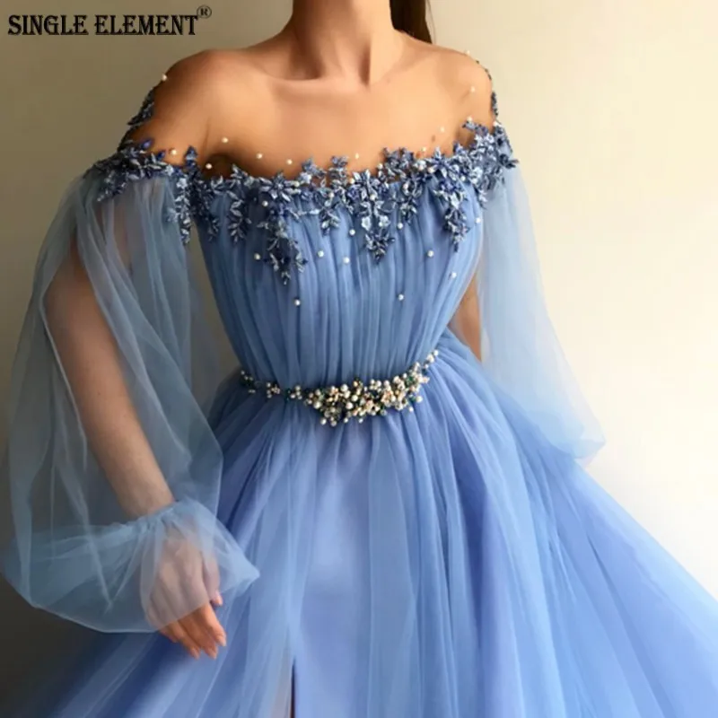 SINGLE ELEMENT Long Sleeve Prom Dresses 2019 Blue Prom Gown Vestido De Festa De Longo
SINGLE ELEMENT Long Sleeve Prom Dresses 2019 Blue Prom Gown Vestido De Festa De Longo