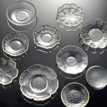 Japanese Style Glass Tea Cup Saucer Mat Pad with Glod Rim for Kung Fu Tea Coffee Coaster Jewelry Storage Trinket Dish
Japanese Style Glass Tea Cup Saucer Mat Pad with Glod Rim for Kung Fu Tea Coffee Coaster Jewelry Storage Trinket Dish