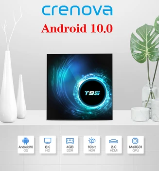 CRENOVA T95 Smart TV Box Android 10.0 4GB 32GB 64GB Quad Core 1080P H.265 6K YouTube Media player 2GB 16GB Set top box
CRENOVA T95 Smart TV Box Android 10.0 4GB 32GB 64GB Quad Core 1080P H.265 6K YouTube Media player 2GB 16GB Set top box