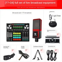 New G6 Live Sound Card Microphone T7 Sound Mixer Board Live Streaming Sound Mixer USB Webcast Sound Mixer Set For Phone Computer
New G6 Live Sound Card Microphone T7 Sound Mixer Board Live Streaming Sound Mixer USB Webcast Sound Mixer Set For Phone Computer