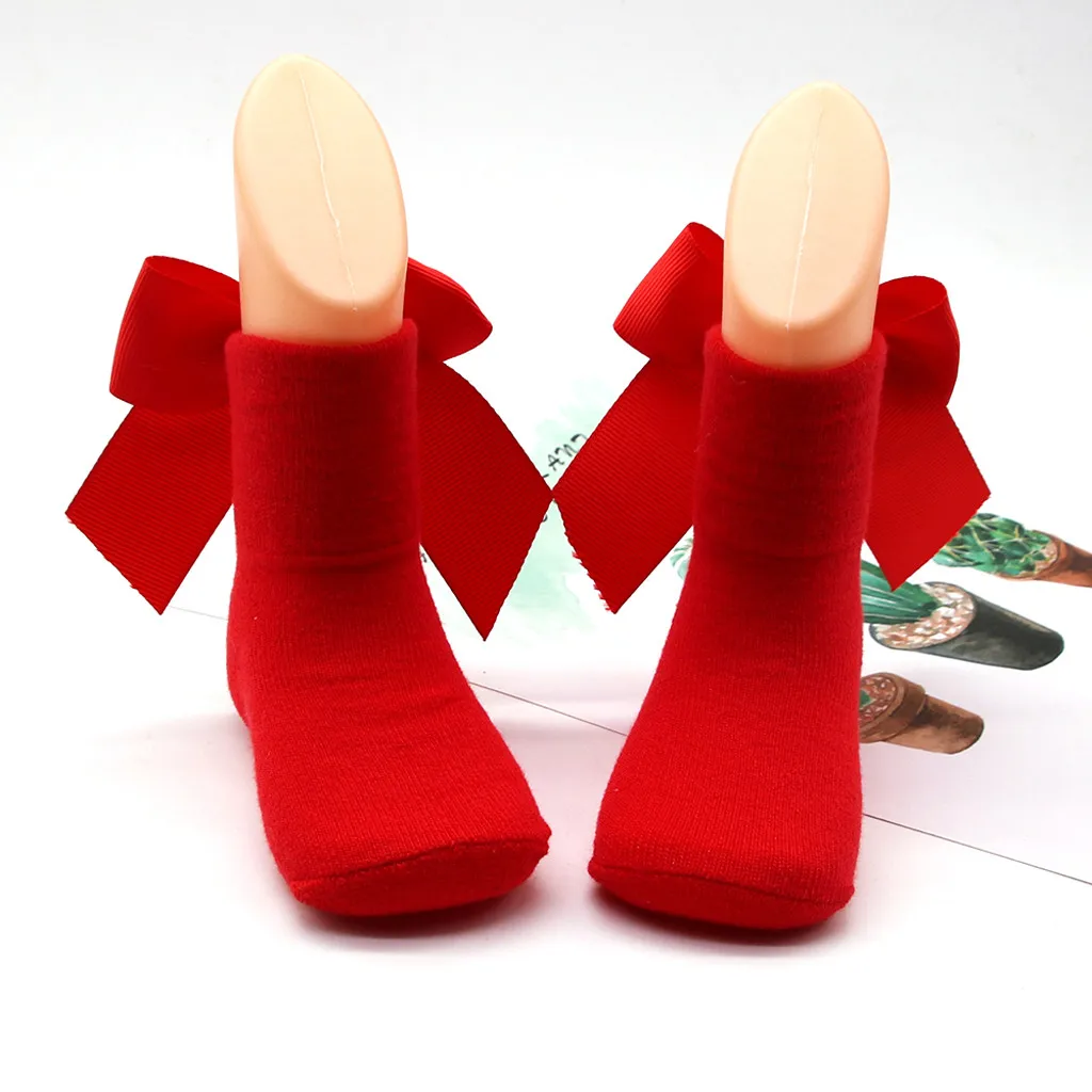 Cute Infant Socks Newborns Solid Bow Anti-slip Stockings Toddler Baby Girls Soft Cotton Christmas Socks
Cute Infant Socks Newborns Solid Bow Anti-slip Stockings Toddler Baby Girls Soft Cotton Christmas Socks