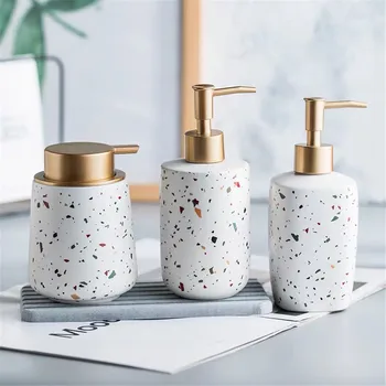 370/380/400ML Ceramic Terrazzo Pattern Hand Soap Bottle Portable Press Shampoo Lotion Bottle Bathroom Decoration Tool 1PCS
370/380/400ML Ceramic Terrazzo Pattern Hand Soap Bottle Portable Press Shampoo Lotion Bottle Bathroom Decoration Tool 1PCS