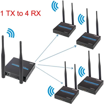 100M Wireless HDMI Extender Video Transfer Converter Transmitter TO 4 Receiver hdmi Extension 1x4 Splitter Dvd Player PC to TV
100M Wireless HDMI Extender Video Transfer Converter Transmitter TO 4 Receiver hdmi Extension 1x4 Splitter Dvd Player PC to TV