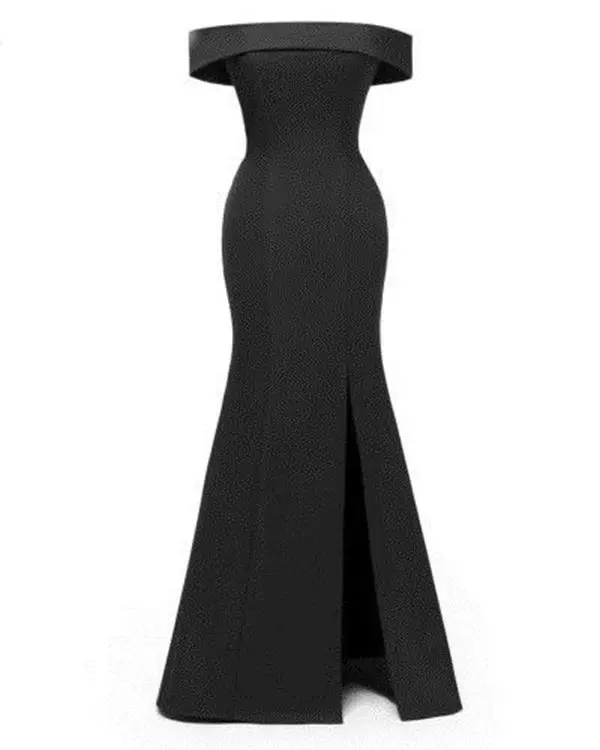 ANGELSBRIDEP-Boat-Neck-Mermaid-Long-Bridesmaid-Dresses-Sexy-Side-Split-Simple-Design-Cheap-Formal-Wedding-Guest (3)