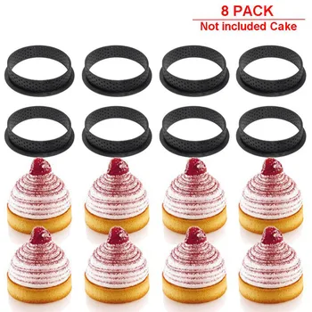 8PCS DIY Tart Ring Silicone Mold Cake Tools French Dessert Bakeware Cutter Round Shape Decorating Tool Perforated Mousse Circle
8PCS DIY Tart Ring Silicone Mold Cake Tools French Dessert Bakeware Cutter Round Shape Decorating Tool Perforated Mousse Circle