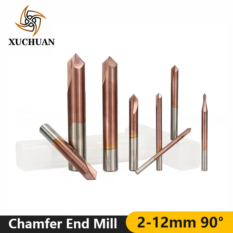 1pc 90 Degrees 2-12mm Chamfer End Mill TiCN Coated Chamfer Milling Cutter 2 Flutes CNC Router Bit Carbide End Mill
1pc 90 Degrees 2-12mm Chamfer End Mill TiCN Coated Chamfer Milling Cutter 2 Flutes CNC Router Bit Carbide End Mill