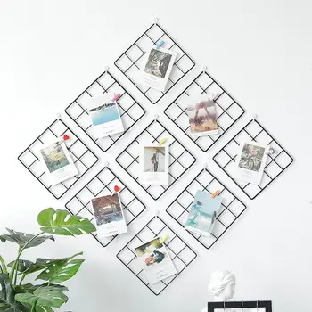 Multifunction Iron Metal Grid Wall Decor Photo Frame Wall Art Display Board Mesh Storage Shelf Organizer Rack Decoration 20*20CM 
Multifunction Iron Metal Grid Wall Decor Photo Frame Wall Art Display Board Mesh Storage Shelf Organizer Rack Decoration 20*20CM