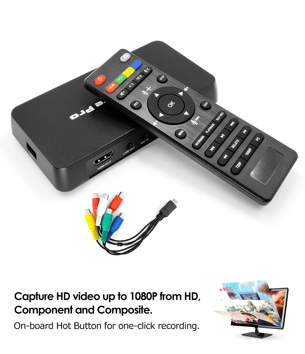 1080P HD Capture Box Pro USB 2.0 Video Capture Card With Remote Controller HD Video Recorder For Live Streaming For Xbox PS3 PS4
1080P HD Capture Box Pro USB 2.0 Video Capture Card With Remote Controller HD Video Recorder For Live Streaming For Xbox PS3 PS4