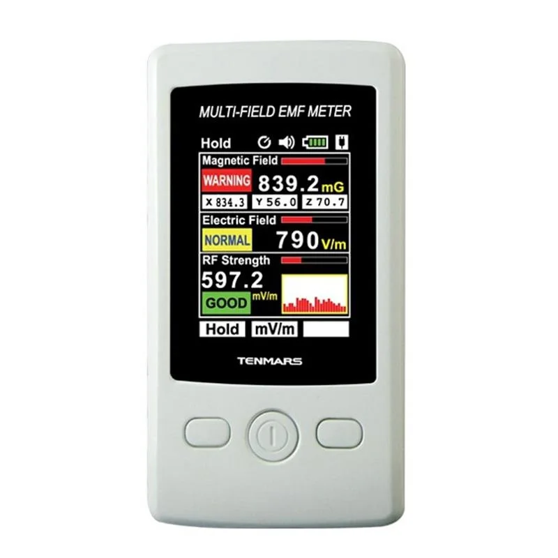 TENMARS TM-190 Multi-Field EMF Meter 4 Digits, 2.4 Inches Color TFT LCD.3 Measurements in One Meter.Electric Field.
TENMARS TM-190 Multi-Field EMF Meter 4 Digits, 2.4 Inches Color TFT LCD.3 Measurements in One Meter.Electric Field.