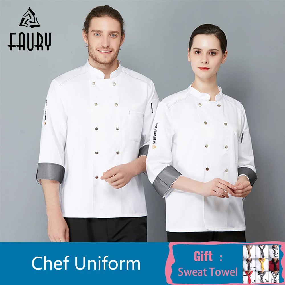 High Quality Unisex Long Sleeves Chef Jackets Uniform Top Restaurant Kitchen Workwear Food Service Cook Coat Hotel Overalls
High Quality Unisex Long Sleeves Chef Jackets Uniform Top Restaurant Kitchen Workwear Food Service Cook Coat Hotel Overalls