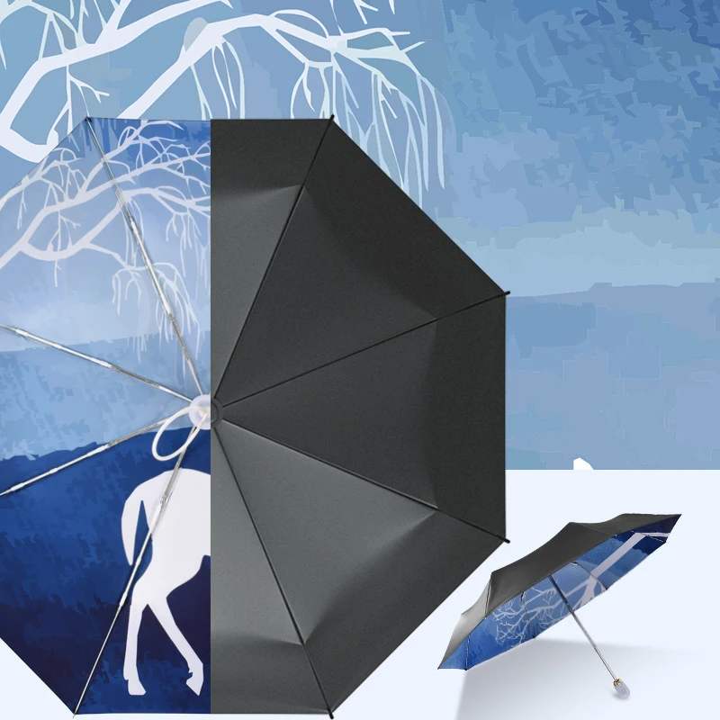 Black Coating Rain Sun Automatic Umbrella Anti-UV 3 Folding Wind Resistant Auto Luxury Big Windproof Women Men 8Ribs Parasol
Black Coating Rain Sun Automatic Umbrella Anti-UV 3 Folding Wind Resistant Auto Luxury Big Windproof Women Men 8Ribs Parasol