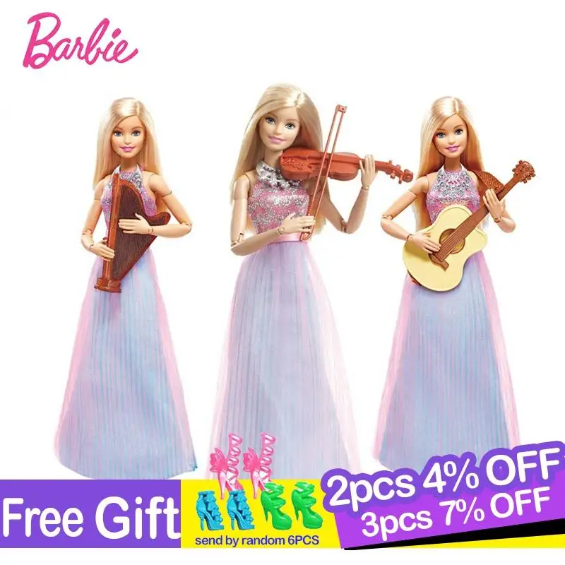 Original Barbie Dolls Violin Brinquedos Bjd Baby Doll Toys for Girls Juguetes Barbie Artist Toys for Cildren Dolls Accessories
Original Barbie Dolls Violin Brinquedos Bjd Baby Doll Toys for Girls Juguetes Barbie Artist Toys for Cildren Dolls Accessories