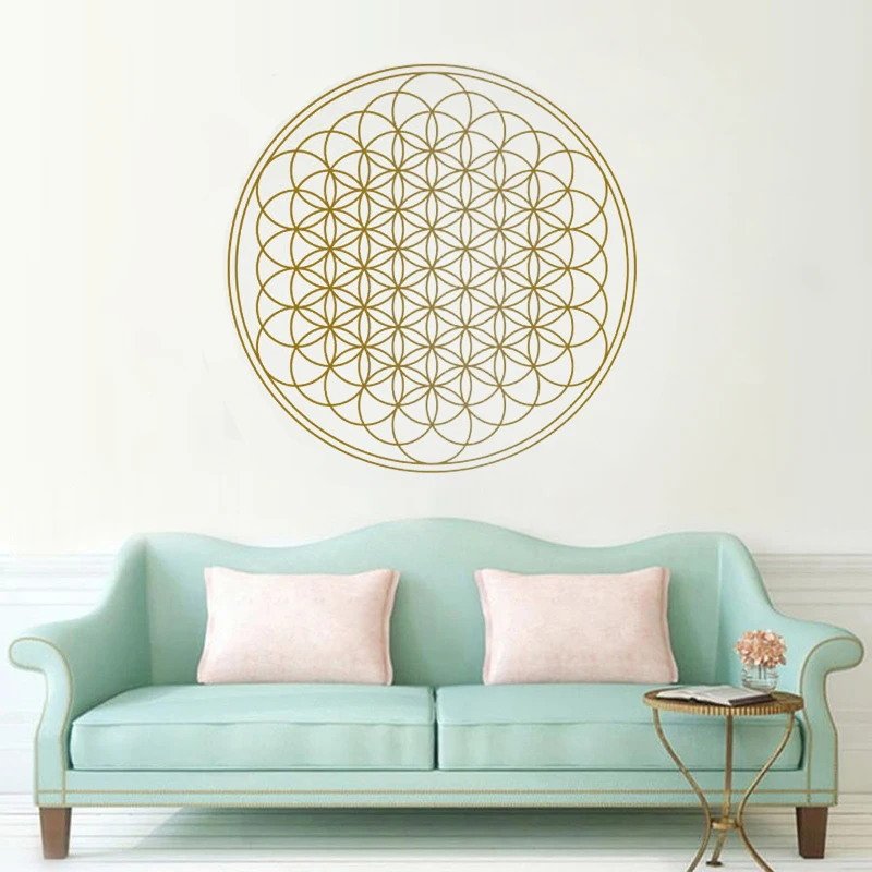 Sacred Flower of Life Geometric Wall Decal Yoga Boho Circle Mandala Vinyl Living Room Decal Removable Home Decoration Mural Z208
Sacred Flower of Life Geometric Wall Decal Yoga Boho Circle Mandala Vinyl Living Room Decal Removable Home Decoration Mural Z208