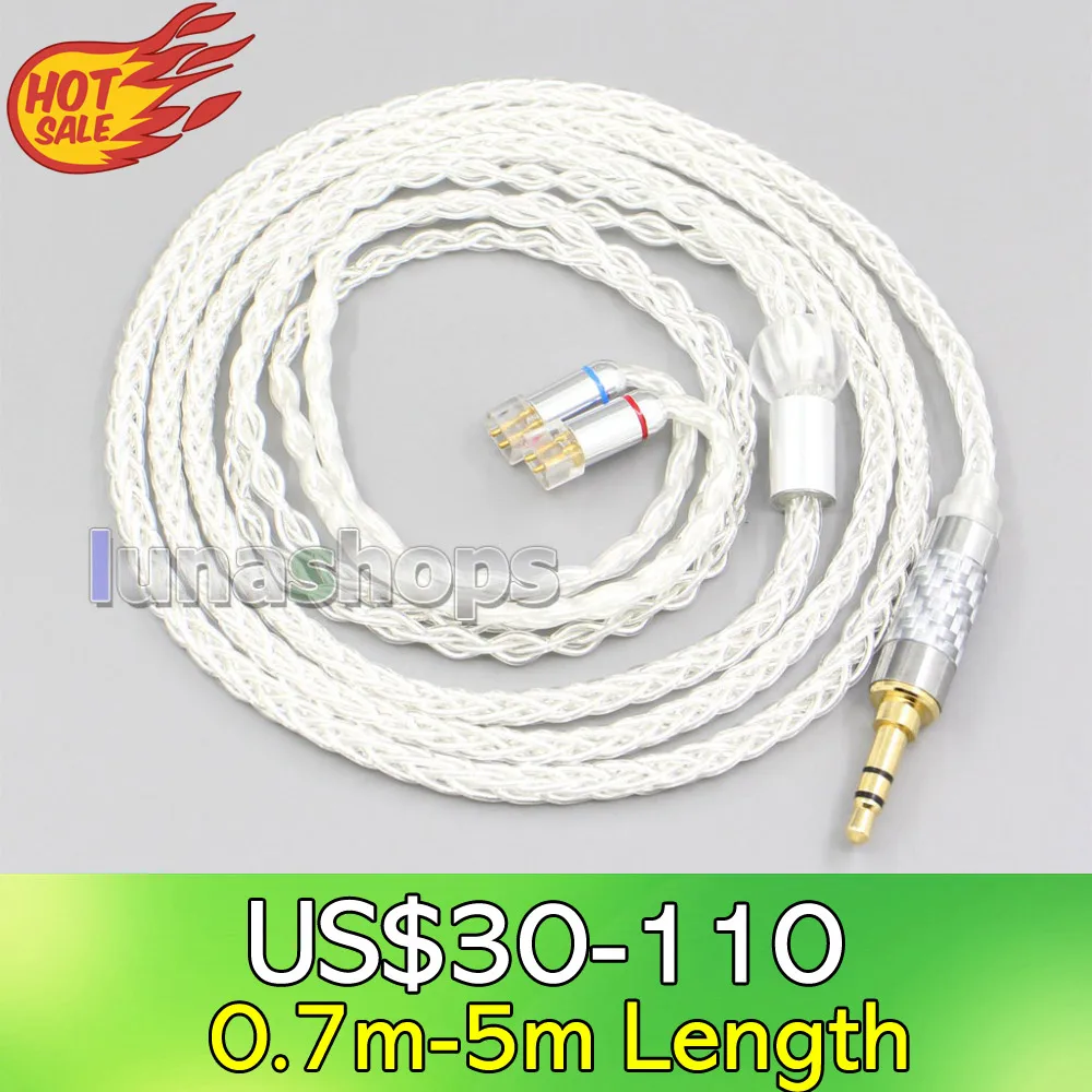 

LN006557 2.5mm 4.4mm 8 Core Silver Plated OCC Earphone Cable For UE11 UE18 pro QDC Gemini Gemini-S Anole V3-C V3-S V6-C