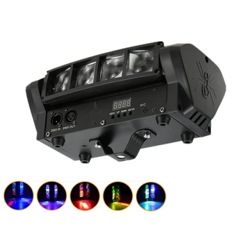 Niugul 8x10W Mini LED Spider Light/Sound DMX512 Control RGBW Beam Effect Stage Moving Head Light Good For Disco Party LED Lamp
Niugul 8x10W Mini LED Spider Light/Sound DMX512 Control RGBW Beam Effect Stage Moving Head Light Good For Disco Party LED Lamp