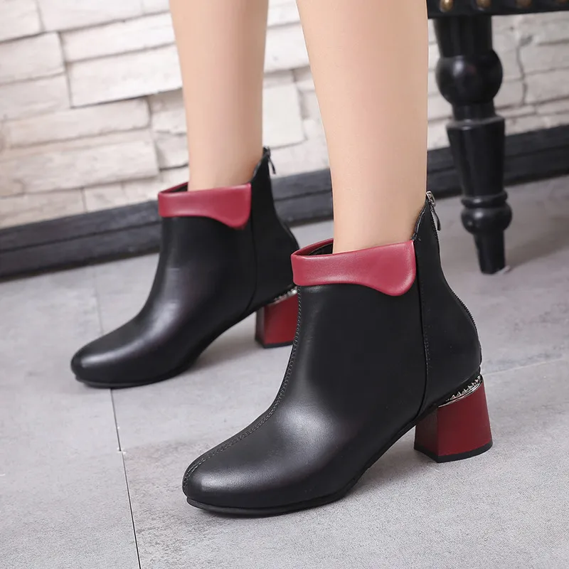 Ankle Solid Women Chelsea Boots Med Square Heel Round Toe Vintage Motorcycle Boots Zipper Casual Winter Shoes
Ankle Solid Women Chelsea Boots Med Square Heel Round Toe Vintage Motorcycle Boots Zipper Casual Winter Shoes