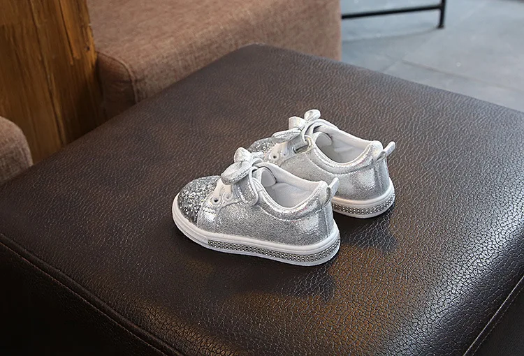 1-6Years Old Baby Girl Bow Sequin Crib Casual Shoes Dress Shoes Baby Casual Shoes Girls Shoes
