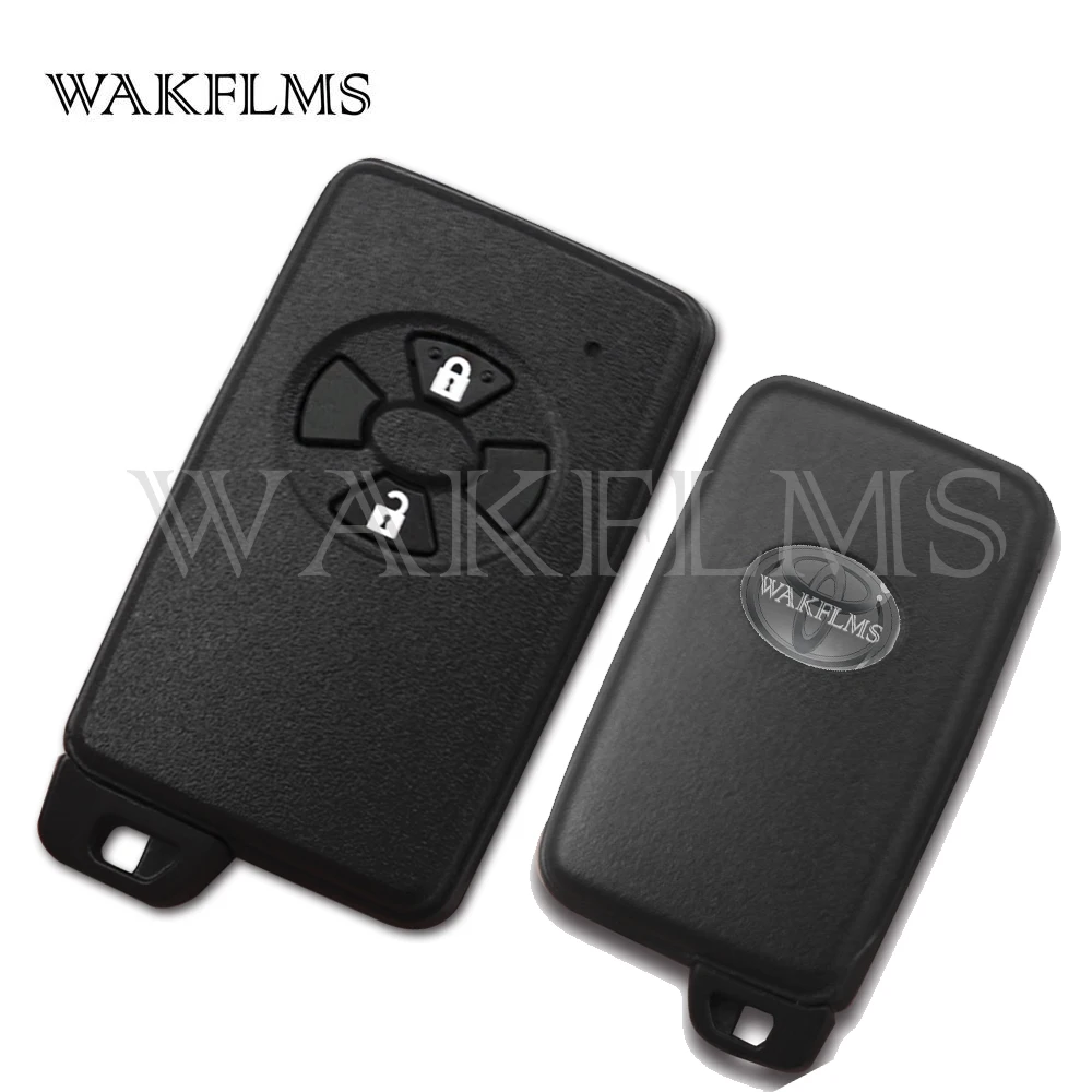 WAKFLMS Black 2 Buttons With Panic 433MHz Board Number 4610 ID74-WD01 Smart Key Keyless Go / Entry For Toyota 89904-12170
