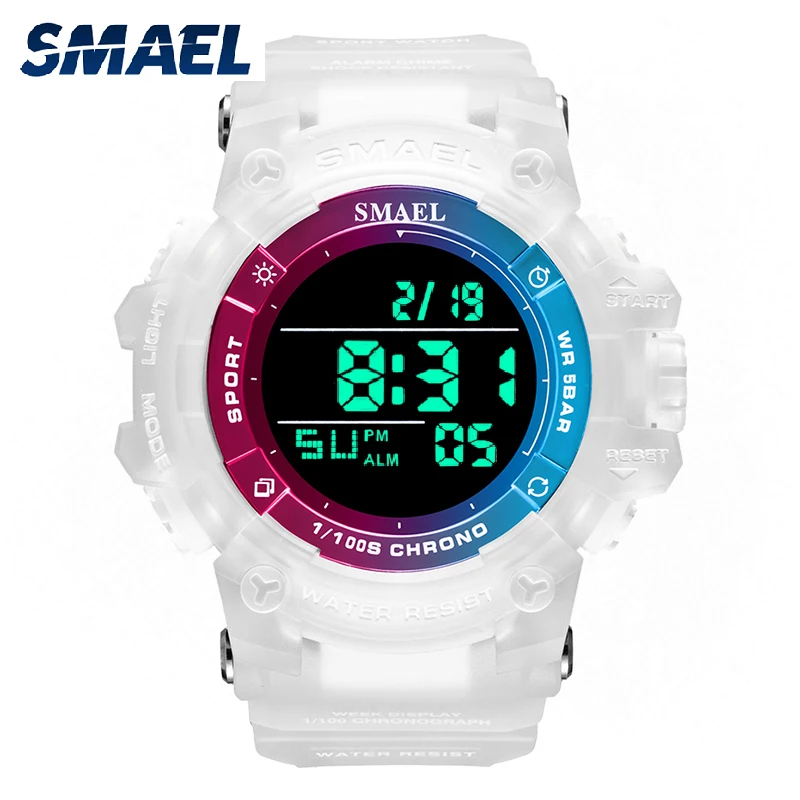 Women Digital Watch White Fashion Clock Alarm Stopwatch Sport Bracelet 8046 Sports Watches LED Waterproof | Наручные часы