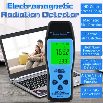 AS1392 LCD Digital Electromagnetic Radiation Detector EMF Meter Dosimeter Tester Tool intelligent alarm temperature measurement
AS1392 LCD Digital Electromagnetic Radiation Detector EMF Meter Dosimeter Tester Tool intelligent alarm temperature measurement
