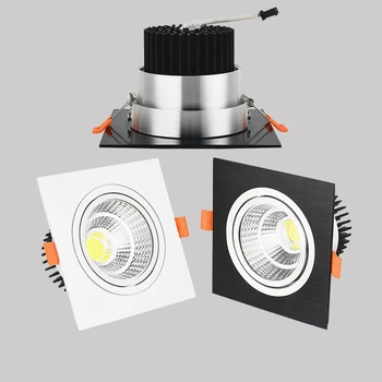 Recessed Square Dimmable LED Downlights 7W9W12W COB LED Ceiling Lamp AC85-265V Warm/Cold White LED Spot Lights Indoor Lighting
Recessed Square Dimmable LED Downlights 7W9W12W COB LED Ceiling Lamp AC85-265V Warm/Cold White LED Spot Lights Indoor Lighting