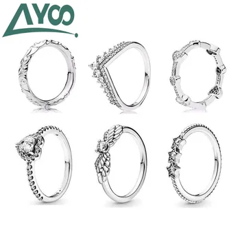 2020 new S925 charm crown love crystal wings stars women's ring, personality stacking ring 
2020 new S925 charm crown love crystal wings stars women's ring, personality stacking ring