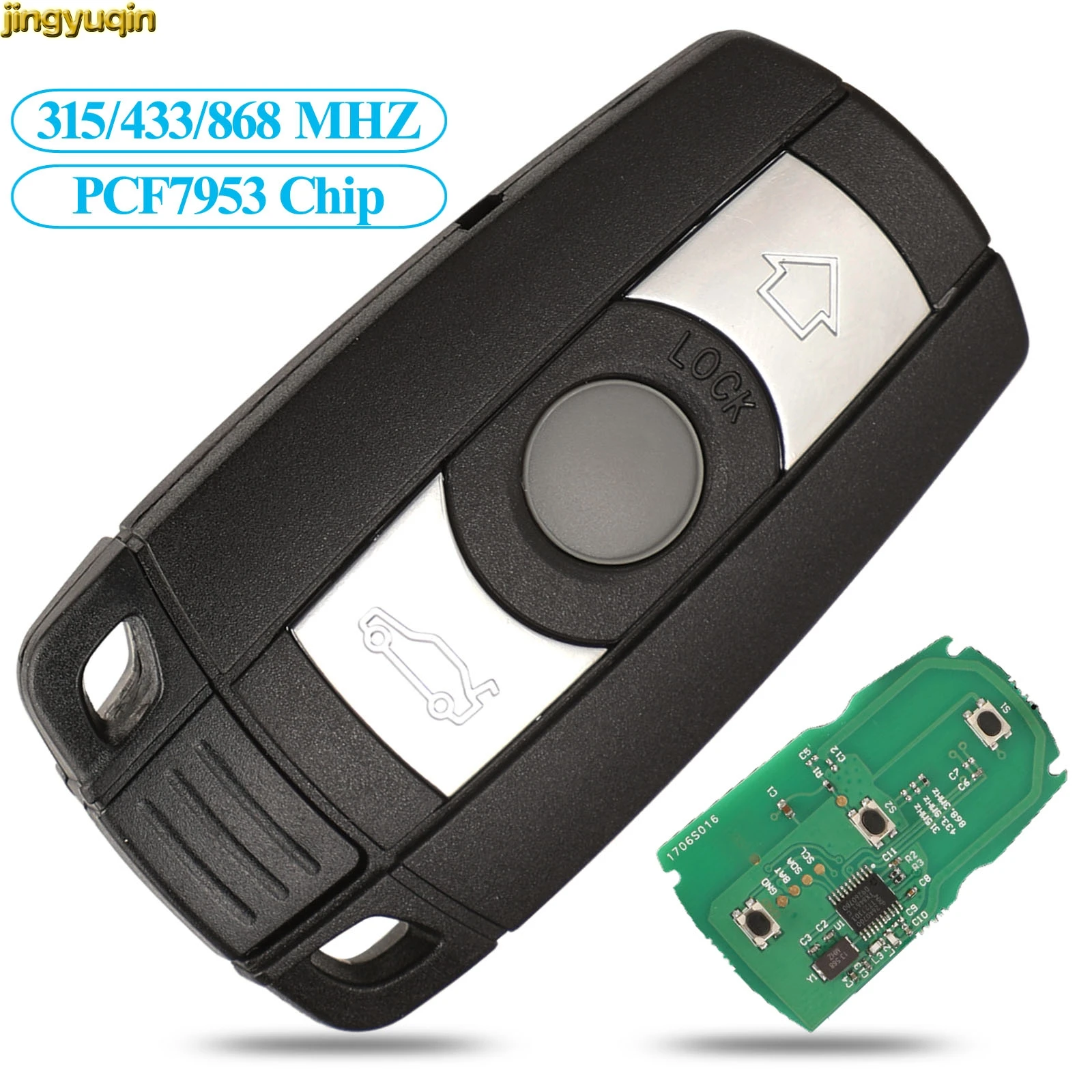 jingyuqin Remote Car Key Control FSK CAS3 315/433/868MHZ PCF7953 Chip For BMW 1 3 5 7 Series X5 X6 Z4 Smart Keyless Entry
jingyuqin Remote Car Key Control FSK CAS3 315/433/868MHZ PCF7953 Chip For BMW 1 3 5 7 Series X5 X6 Z4 Smart Keyless Entry