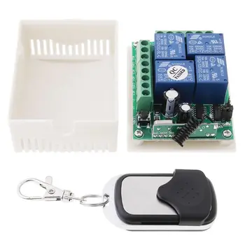 433MHz DC12V 4CH Wireless RF 4-Key Relay Remote Control Switch Receiver Transmitter
433MHz DC12V 4CH Wireless RF 4-Key Relay Remote Control Switch Receiver Transmitter