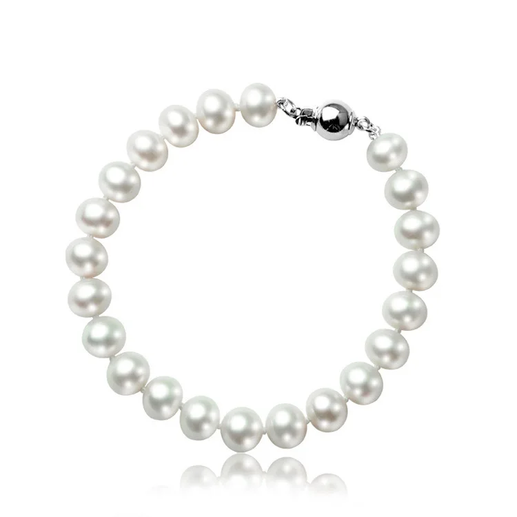 Xiliang Concubine Entirely Natural Flawless Steamed Bread round 8.5-9. 0 Mm White Freshwater Pearls Bracelets for a Girlfriend 
Xiliang Concubine Entirely Natural Flawless Steamed Bread round 8.5-9. 0 Mm White Freshwater Pearls Bracelets for a Girlfriend