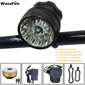 WasaFire 13*XML-T6 LED Bicycle Light 18000lm 3 Modes 8.4V 9600mAh Battery Cycling Front Lamp Headlight USB Bike Rear Tail Lights 
WasaFire 13*XML-T6 LED Bicycle Light 18000lm 3 Modes 8.4V 9600mAh Battery Cycling Front Lamp Headlight USB Bike Rear Tail Lights