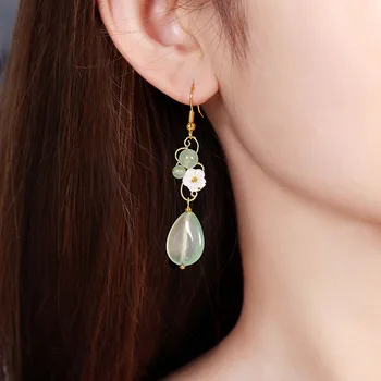 Color Jade Shell Flower Earrings Female Simple Light Green Water Drop Pendant Earrings Temperament Long Earrings
Color Jade Shell Flower Earrings Female Simple Light Green Water Drop Pendant Earrings Temperament Long Earrings