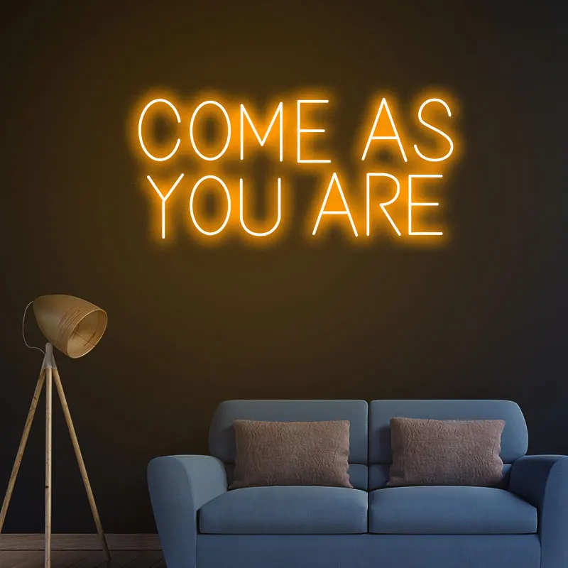 COME AS YOU ARE Neon Sign Customed Flex Led Light Strip 12V Decoration For Your Home Room
COME AS YOU ARE Neon Sign Customed Flex Led Light Strip 12V Decoration For Your Home Room