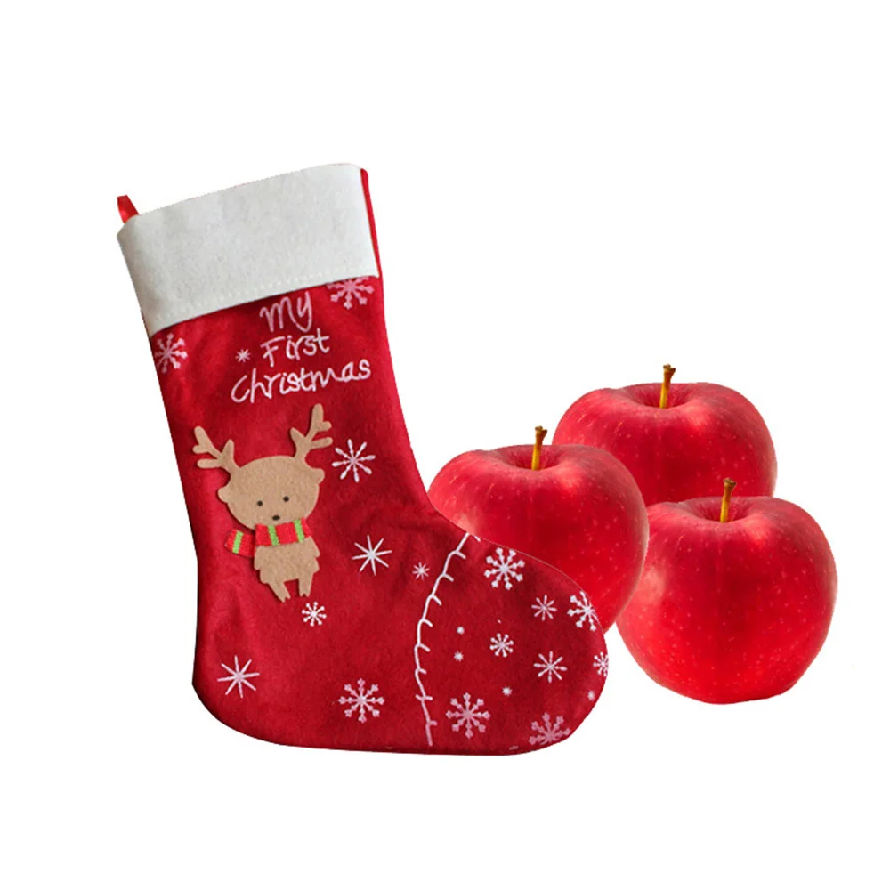 christmas stocking sock candy gift bag xmas tree hanging home