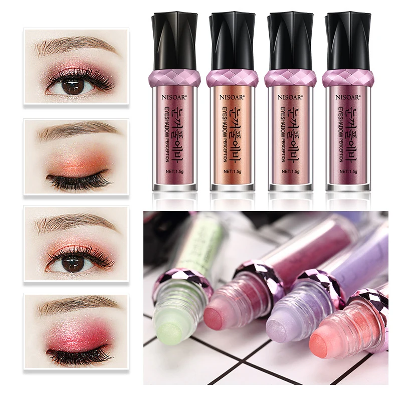 

Roller Color Eye Shadow High Gloss Eye Shadow Powder Waterproof Smudge-proof Long-lasting Shiny 16 Models Shimmer Eyeshadow