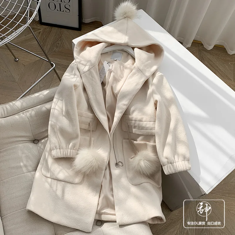 A Generation of 2019 Winter New Cute Furry Ball Casual Pocket Loose-Fit Duffle Coat Coat Women's Entity 
A Generation of 2019 Winter New Cute Furry Ball Casual Pocket Loose-Fit Duffle Coat Coat Women's Entity