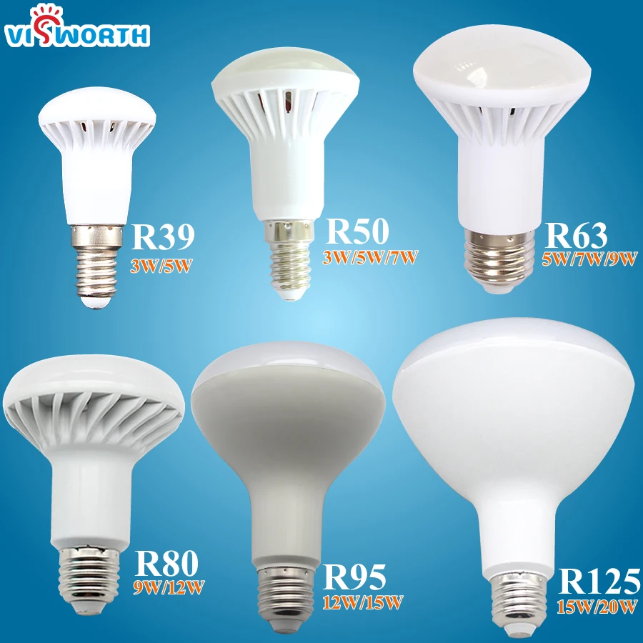 Светодиодная лампа R50 E14 E27 светодиодная 3 Вт 5 7 9 светильник переменного тока 110 В 220