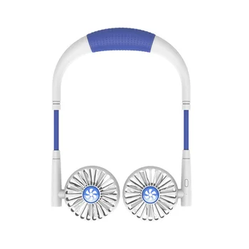 Hands Free Portable Neck Fan - Rechargeable Mini USB Personal Fan Battery Operated for Home Office Travel White&Blue 
Hands Free Portable Neck Fan - Rechargeable Mini USB Personal Fan Battery Operated for Home Office Travel White&Blue