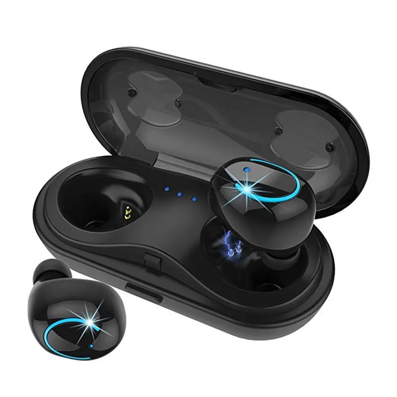True Wireless Earbuds, TWS Stereo Bluetooth Headphones with Built-in HD Mic and Charging Case for iPhone and Android - Black
True Wireless Earbuds, TWS Stereo Bluetooth Headphones with Built-in HD Mic and Charging Case for iPhone and Android - Black