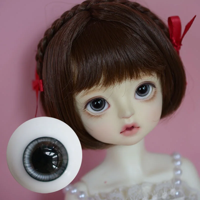 

BJD doll eye Balls are suitable for 1/3 1/4 1/6 size human style chocolate brown ring glass eye balls doll accessories