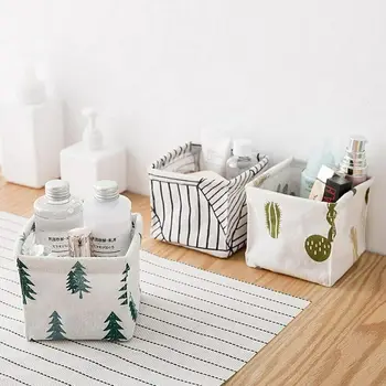 Foldable Storage Bin Box Fabric Basket Home Desktop Storage Basket Cotton Linen Cosmetic Sundries Finishing Box Pencil Holder 
Foldable Storage Bin Box Fabric Basket Home Desktop Storage Basket Cotton Linen Cosmetic Sundries Finishing Box Pencil Holder