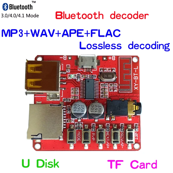 TZT New Bluetooth decoder board MP3 lossless car speaker amplifier modified Bluetooth 4.1 circuit board
TZT New Bluetooth decoder board MP3 lossless car speaker amplifier modified Bluetooth 4.1 circuit board