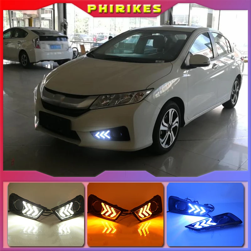 1 Set DRL Daytime Running Lights Daylight 12V ABS Fog Lamp Cover With Turn Yellow Signal Light For Honda City 2015 2016
1 Set DRL Daytime Running Lights Daylight 12V ABS Fog Lamp Cover With Turn Yellow Signal Light For Honda City 2015 2016