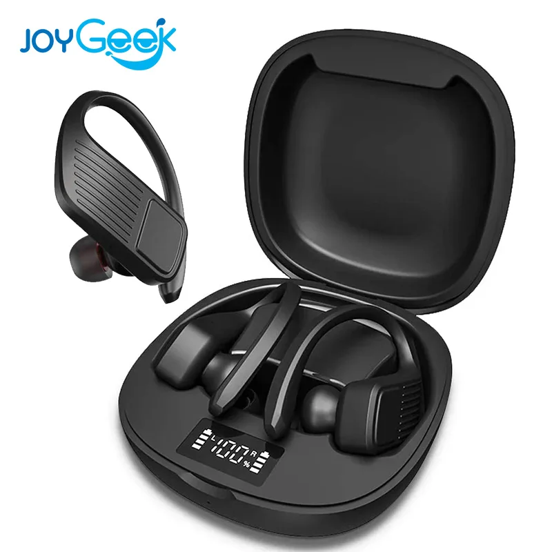 Спортивные Беспроводные Bluetooth наушники с микрофоном TWS водонепроницаемые ушным