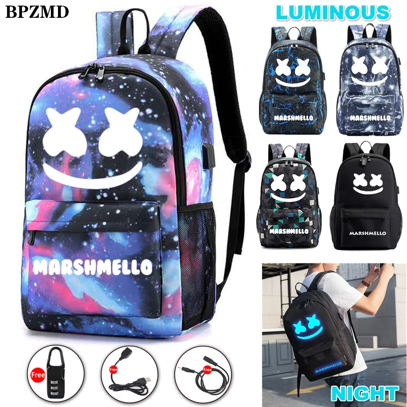 DJ Marshmallow School Bag for Teenager Student Backpack Can USB Charging Anti-theft Laptop bag Boys Girls Luminous Rucksack
DJ Marshmallow School Bag for Teenager Student Backpack Can USB Charging Anti-theft Laptop bag Boys Girls Luminous Rucksack